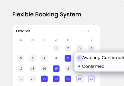 View your calendar, accept or reject requests, and set your availability with ease. You decide who shoots and when.